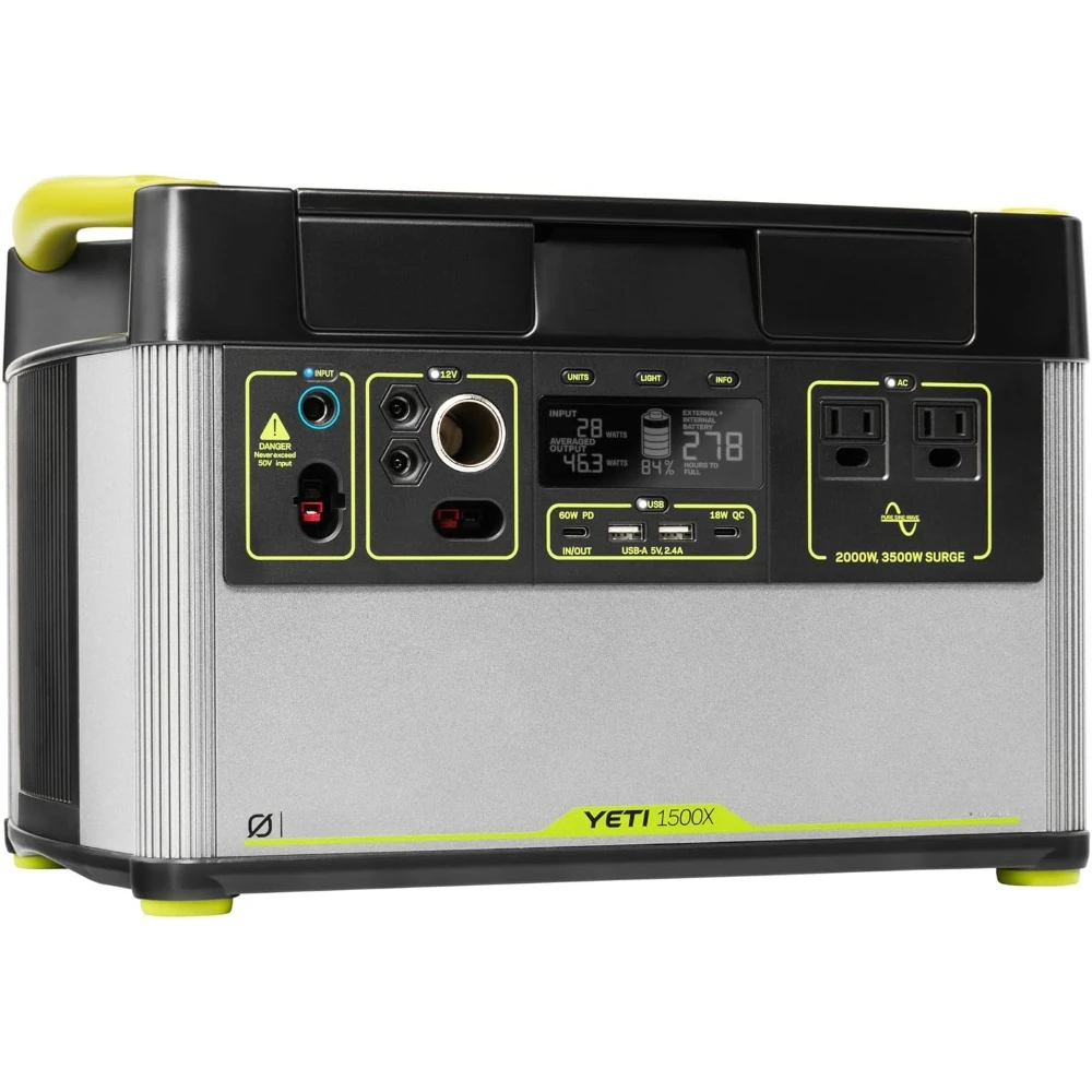 Portable Power Station, USB Ports & AC Inverter for Camping, Outdoor Events, Home Use, Rechargeable Solar Generator