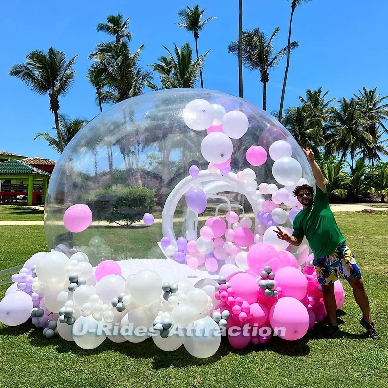 Hot Sale Inflatable Bubble Dome Tent Outdoor Air Glamping Transparent Bubble  Inflatable Balloon Bounce House For Sale