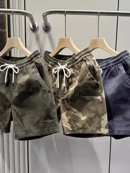 Gioventù Casual Loose Fit Dstring orts Pantaloni da lavoro estivi da uomo sottili Qui Dry Gamba dritta a vita media Sle attivo