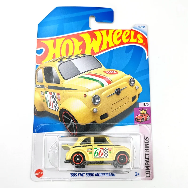 2024-117 Hot Wheels Cars 60S FIAT 500D MODIFICADO 1/64 Metal Die-cast Model Collection Toy Vehicles