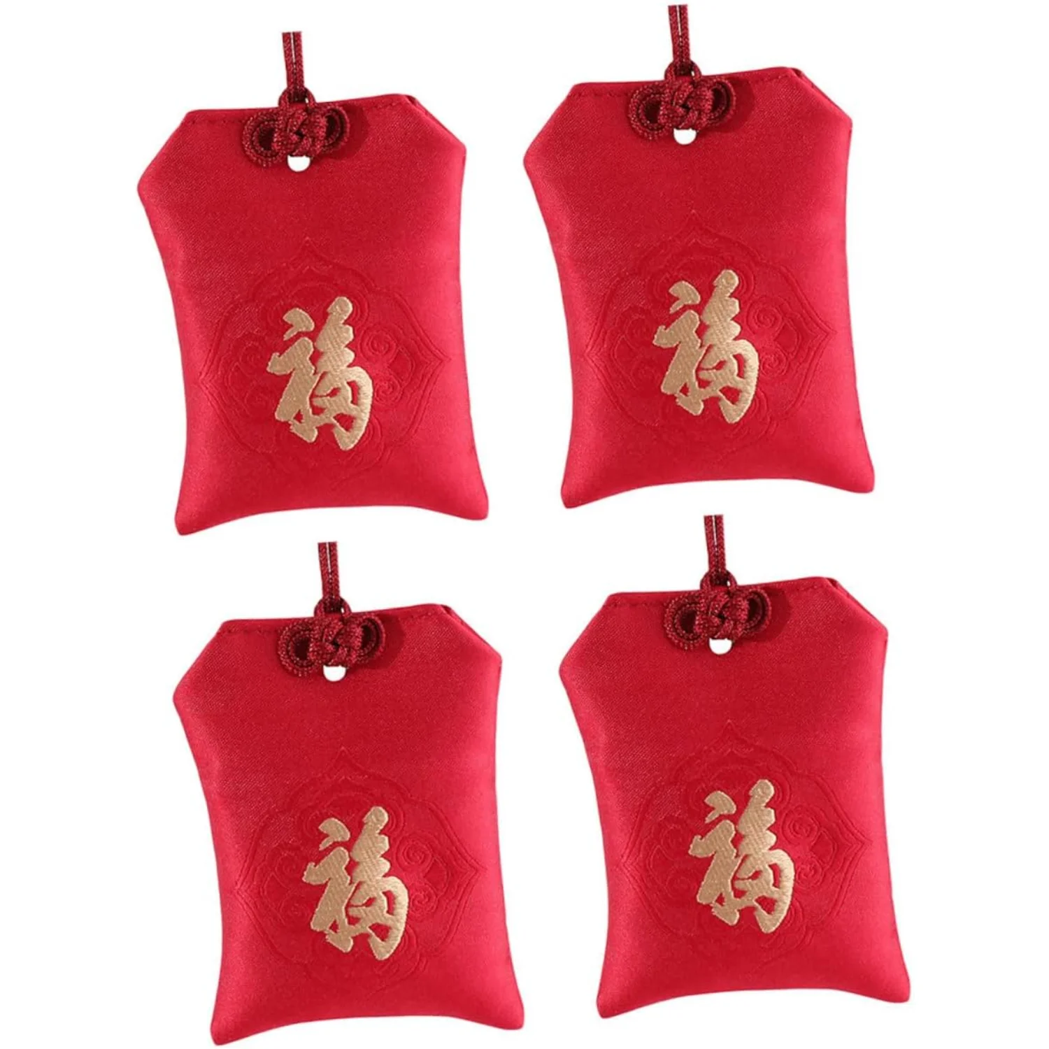 4pcs Sachet House Accessories for  Vintage Clothes Bags for  Amulet Pendants Good Luck Charm Ornament Feng Shui Keychain Scented