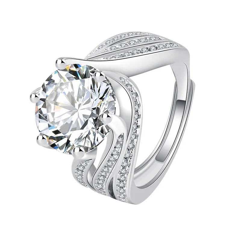 Neuer Luxus-Ring aus 925er-Sterlingsilber, Moissanit, für Damen, Verlobung, Hochzeit, klassisch, hochwertiger Schmuck, Geburtstagsgeschenk, Mode – Detail 6