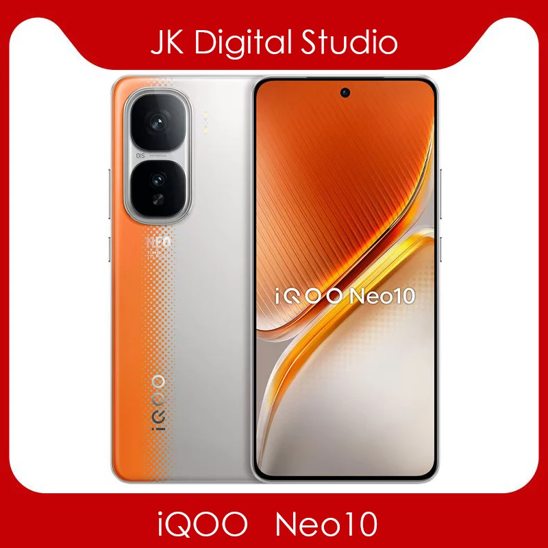 Original VIVO IQOO Neo10 5G Cell Phone Snapdragon8 Gen3 6.78inch AMOLED 6100Mah 120W Fast Charge 50MP Face Wake ID NFC Neo 10