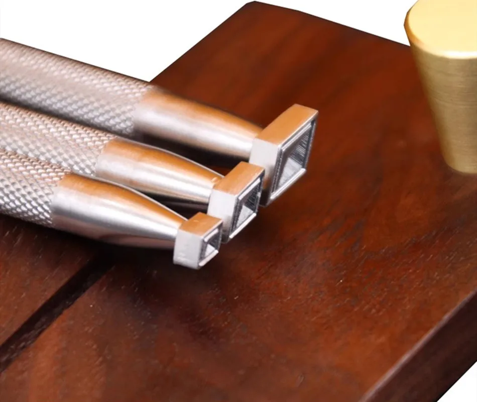 Diamond Shaped Leather Carving Printing Tool 304 Stainless Steel Vegetable Tanned Leather Stamping Process Print Punch Machine - Image 5