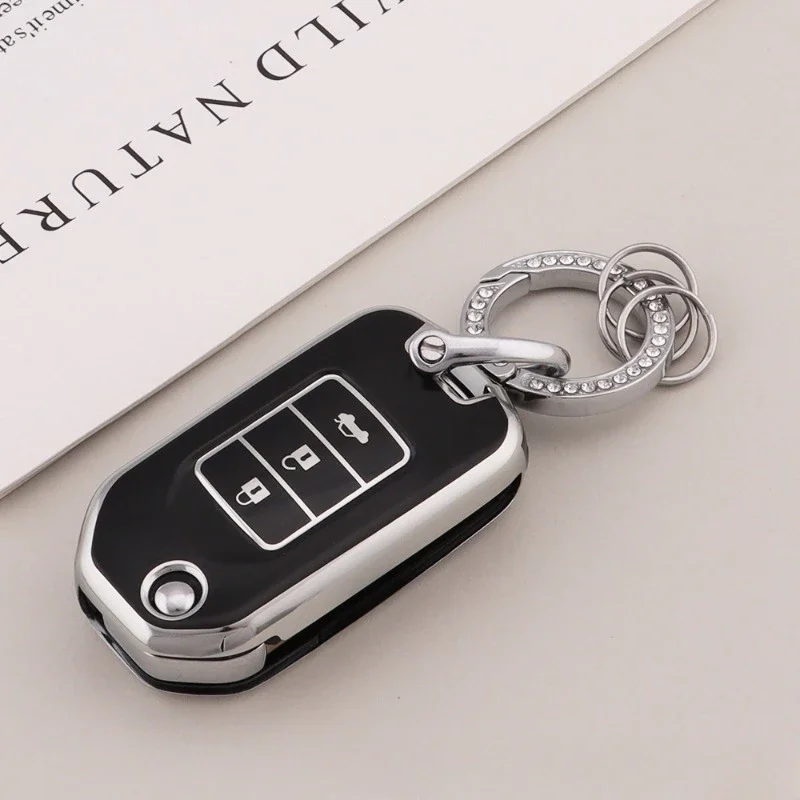 2 3 Button Flip Key Tpu Car Key Cover for Honda XRV CRV Civic Accord City Jazz Marina Wisdom CR-V HR-V HRV Crider Jade Odyssey