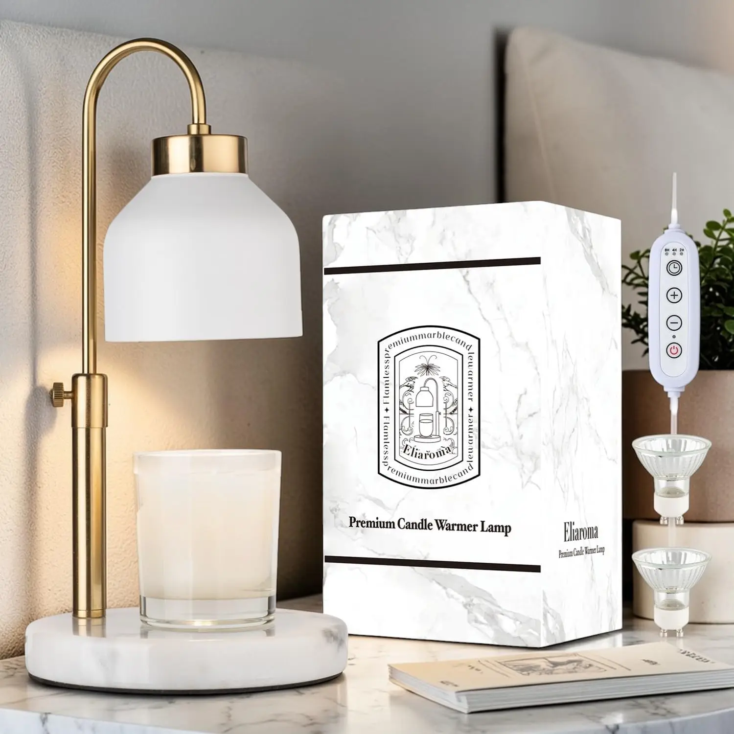 

Регулируемая мраморная лампа для плавления воска с таймером и диммером – беспламенная лампа для плавления воска для домашнего декора