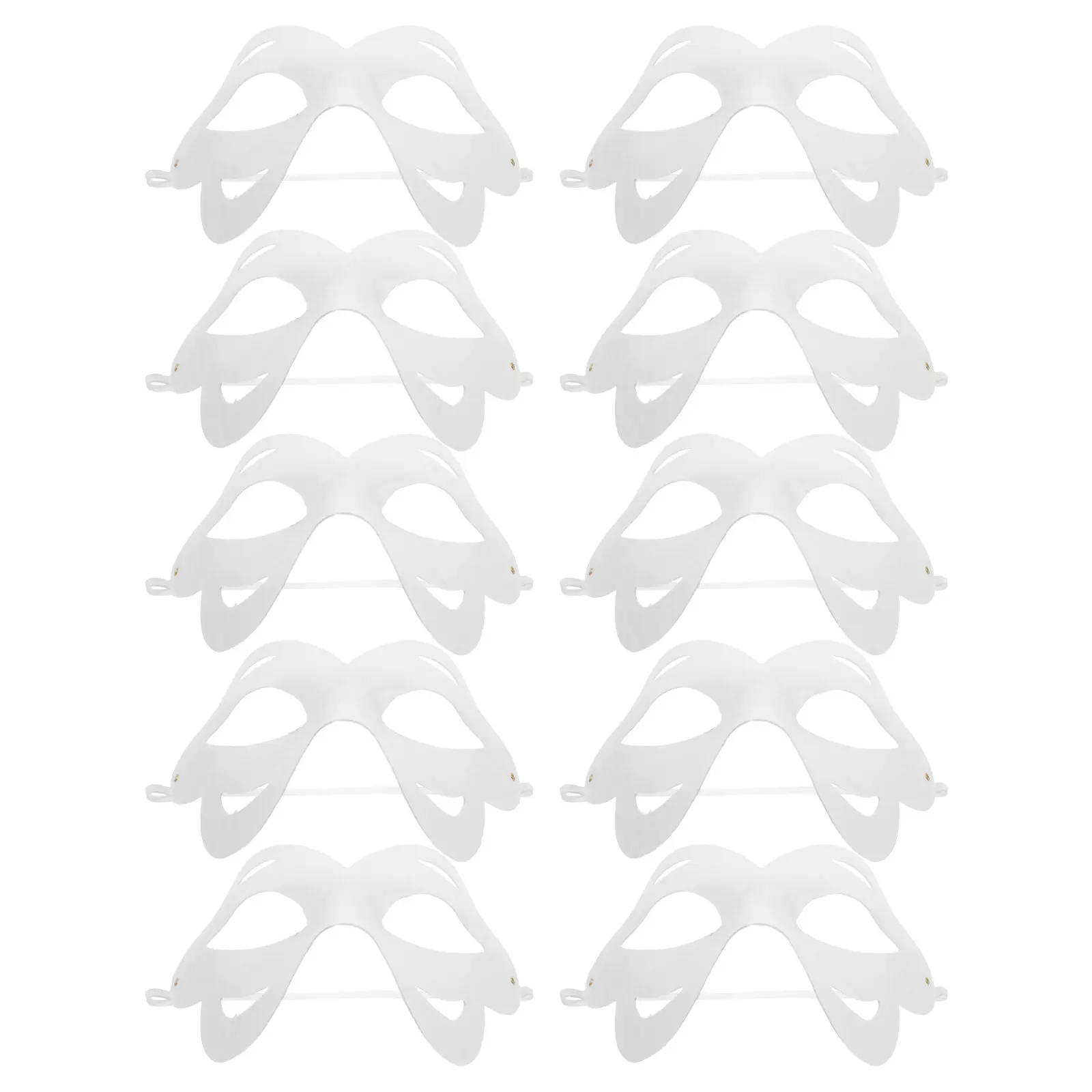 

10 шт. неокрашенных легких масок из бумажного волокна, белые заготовки для самостоятельного изготовления масок для вечеринок, костюмов, косплея, создания масок животных