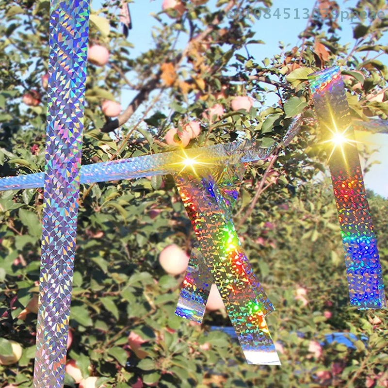 50 متر طويل 2.4 سنتيمتر واسعة وامض عاكس الطيور طارد حزام الصوت حمامة طارد للتحكم في بستان الآفات #4