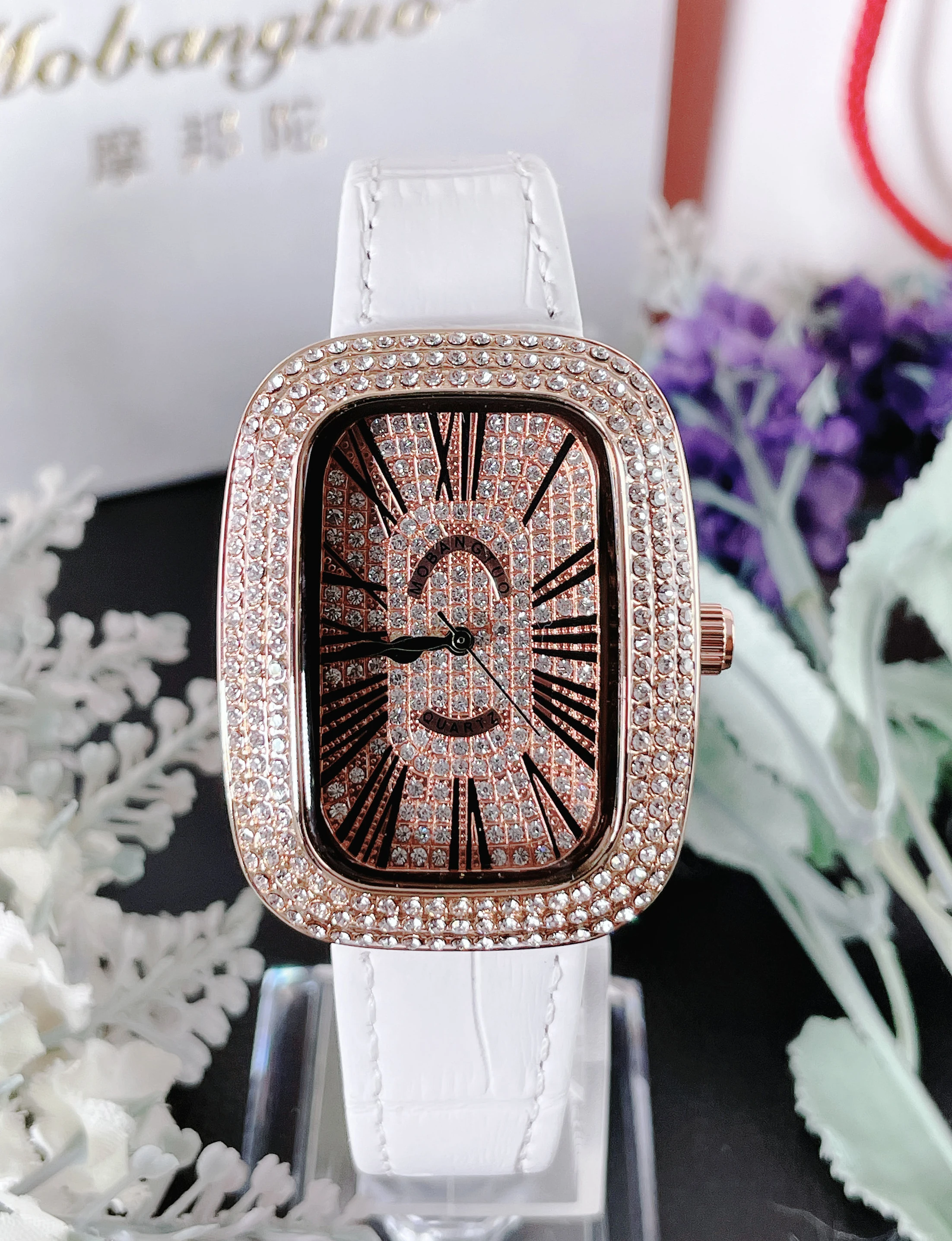 Luxury Ladies Watch Women Top Brand Diamond Dial Leather Quartz Female Wristwatch Reloj Mujer Montre Femme Relogio Feminino
