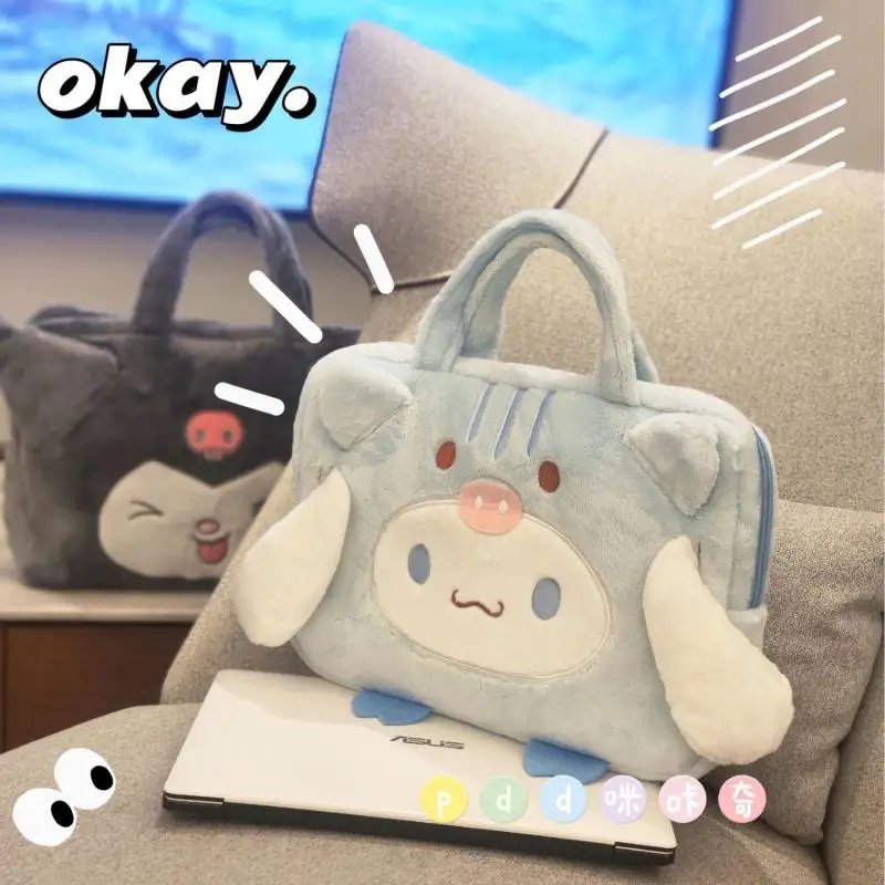 My Melody Kuromi Cinnamoroll Laptop Case Handbag Anime Cartoon Sanrio 15.6 Inch 14 Inch 16 Inch Student Laptop Bag Girls Gift