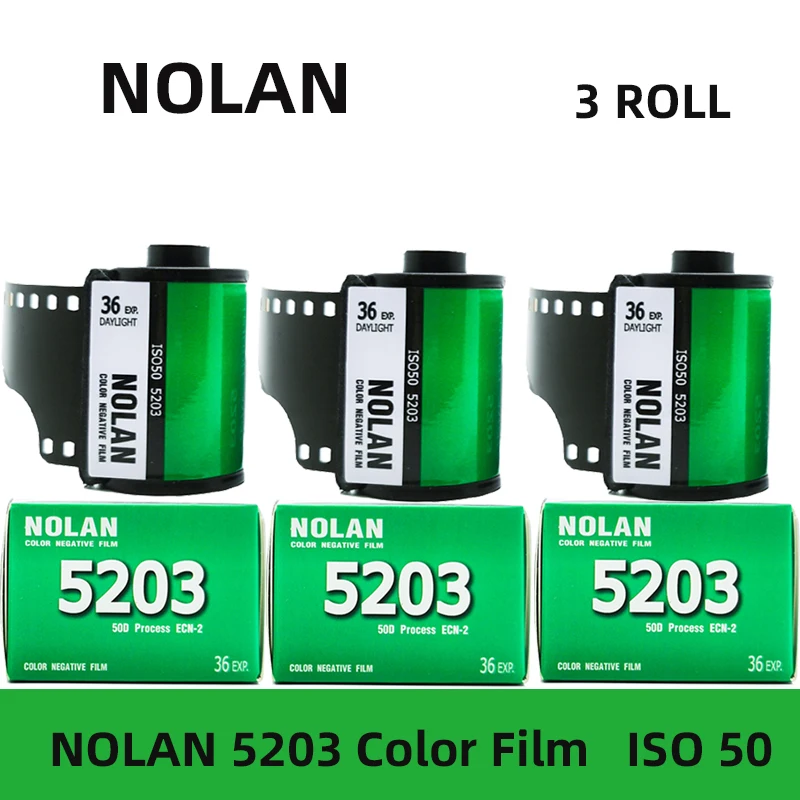 NEW 1/2/3 Roll Nolan 5203   135 Color Film Roll Negative Film ECN2 Processing Iso 50 36EXP/Roll