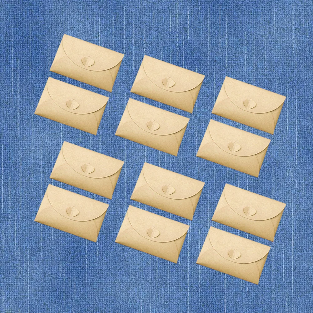 12 قطعة زر الحب القلب المغلف خمر ورق الكرافت لتقوم بها بنفسك تخزين الرجعية للبطاقات البريدية الشيكات بطاقات الهدايا بطاقات اسم الأعمال #4