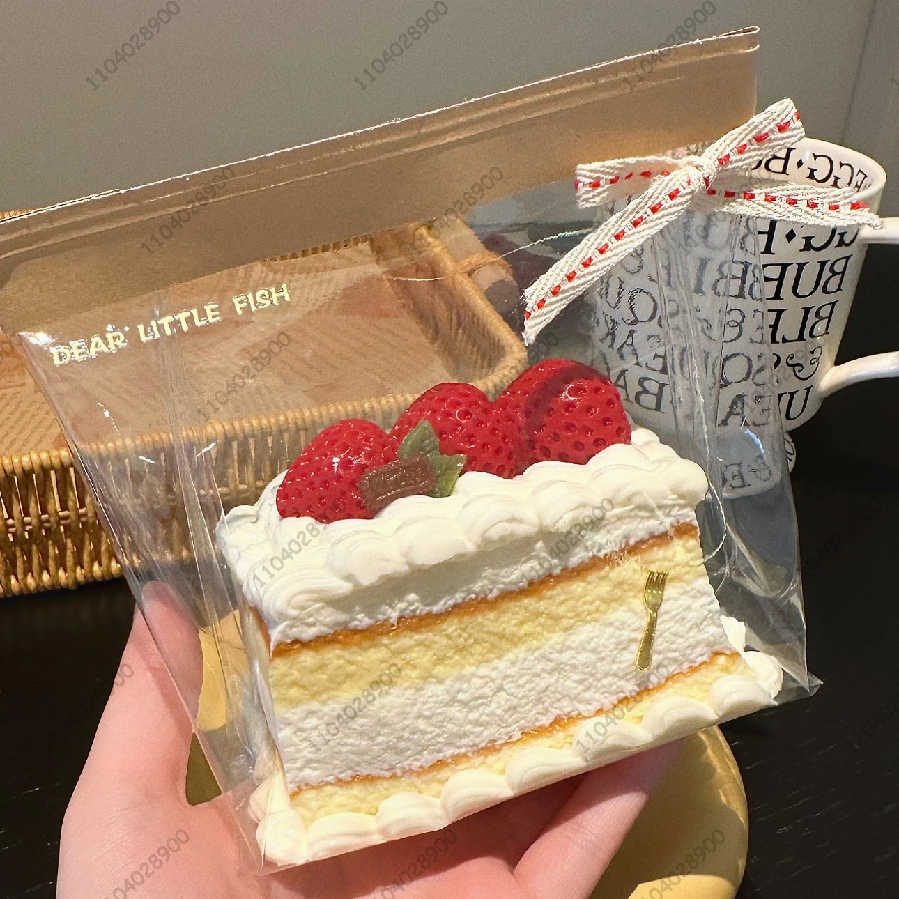 Strawberry Mousse Cake Taba Squishy Silicone Strawberry Cream Cake Mochi Toy Squeeze Toy Fidget Toy Stress Release Hand Relax