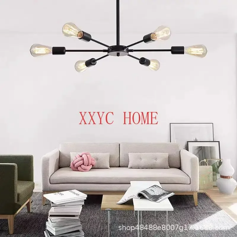 

Многоголовочная люстра в скандинавском стиле, лампа для гостиной, потолочная лампа, современное минималистичное освещение для спальни, художественные лампы для ресторана