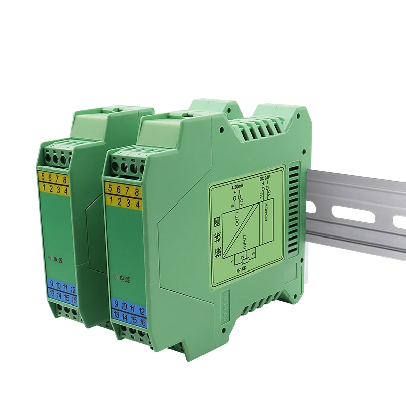 Isolatore di segnale del potenziometro ad alto isolamento Guscio resistente al fuoco, precisione 0,2% FS e montaggio su guida DIN per sistemi PLC/DCS