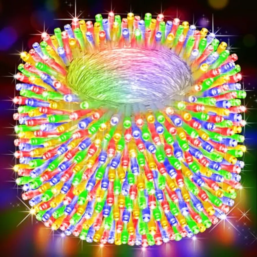 

Christmas Lights Outdoor 522Feet 1300 LED String Lights with 8 Lighting Modes Timer Memory Twinkle Fairy Lights Waterproof Plug