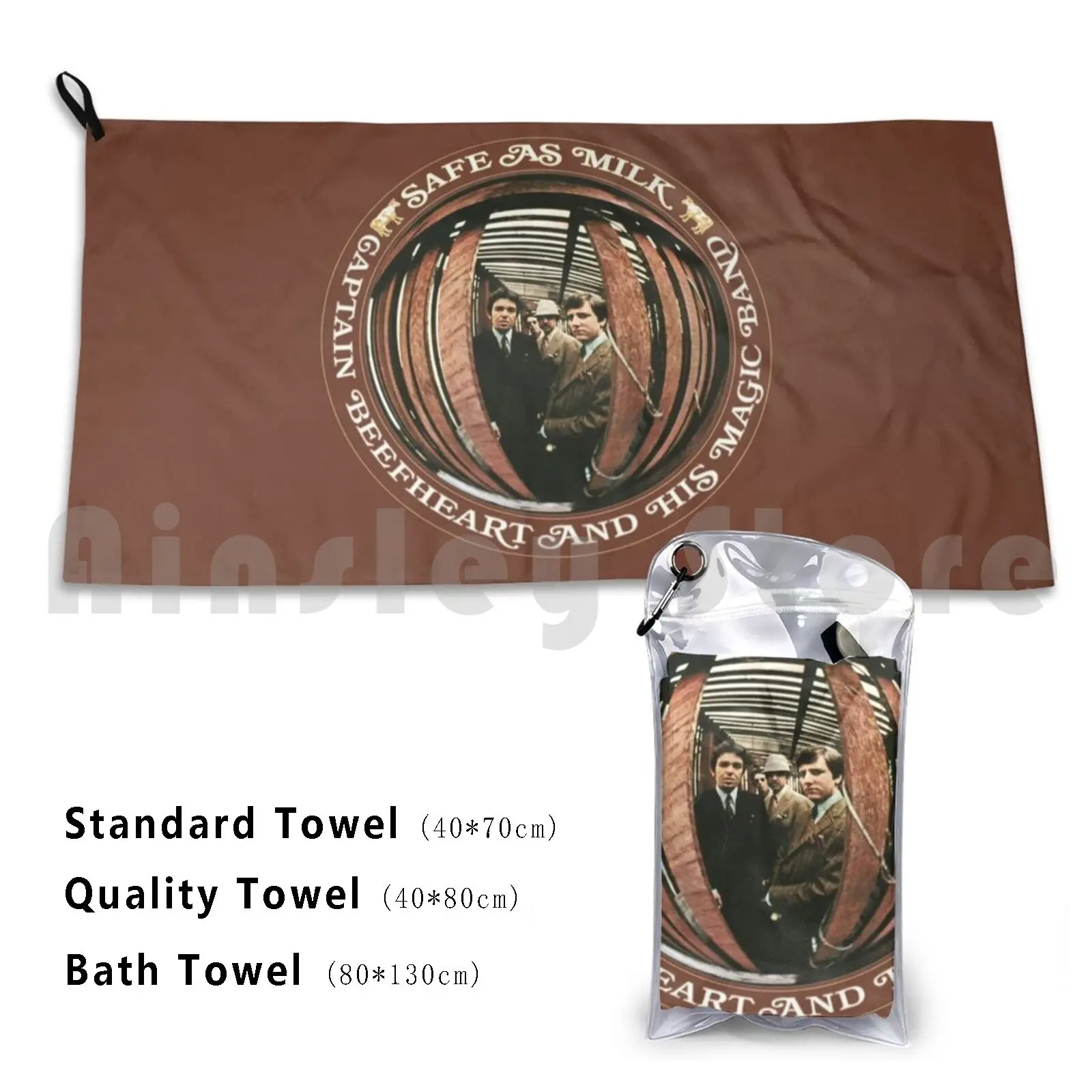 Captain Beefheart : Safe As Milk Custom Towel Bath Towel Captain Beefheart Magic Band Safe As Milk Album