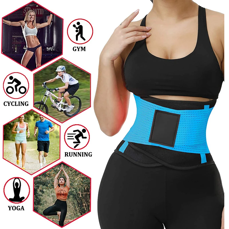 Sabuk Fitness Xtreme Power Thermo Pembentuk Tubuh Trainer Pinggang Korset Perata Pinggang Sabuk Cincher Wrap Workout Shapewear Pelangsing