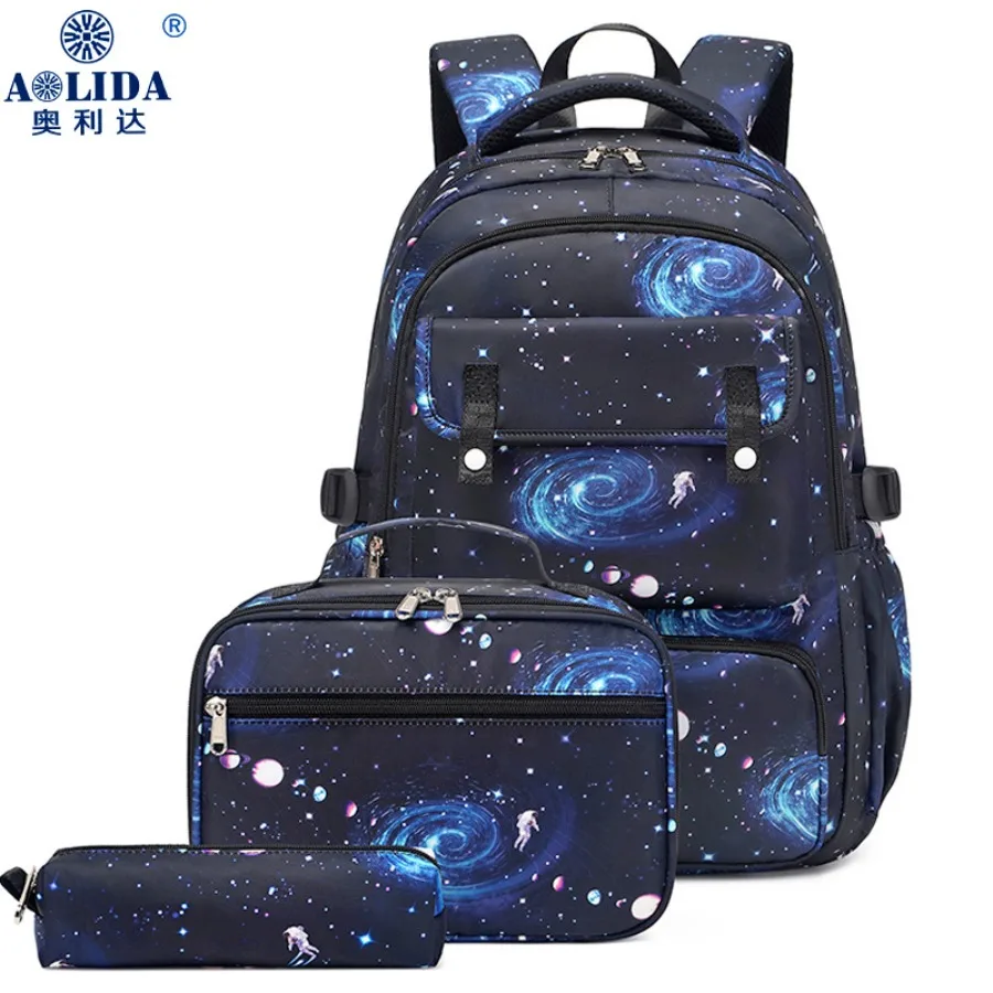 

【Spot goods】's schoolbag New large-capacity children's backpack for primary school students boys star print backpack for men