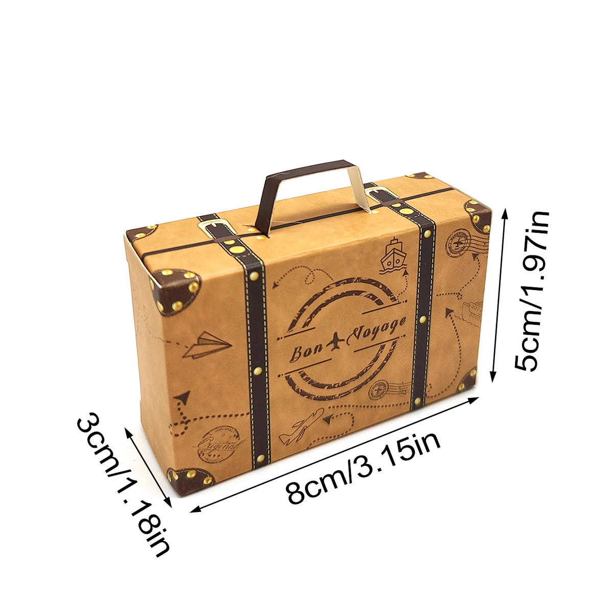 حقيبة صغيرة مع علامات التسمية ، حقيبة لحفلات الزفاف مربع الحلوى ، تغليف الهدايا ، الرجعية ورائعتين ، لوازم الحزب ، ديي