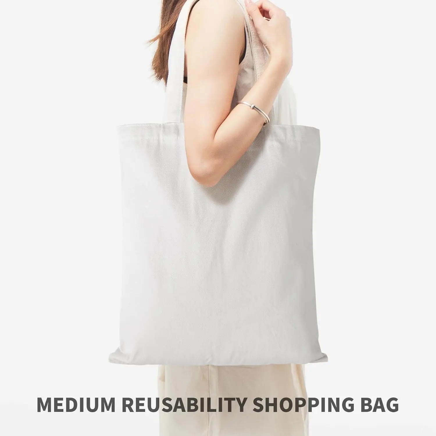 40 Pieces Sublimation Canvas Tote Bags Bulk Blank Tote Bags  14x16 Inch