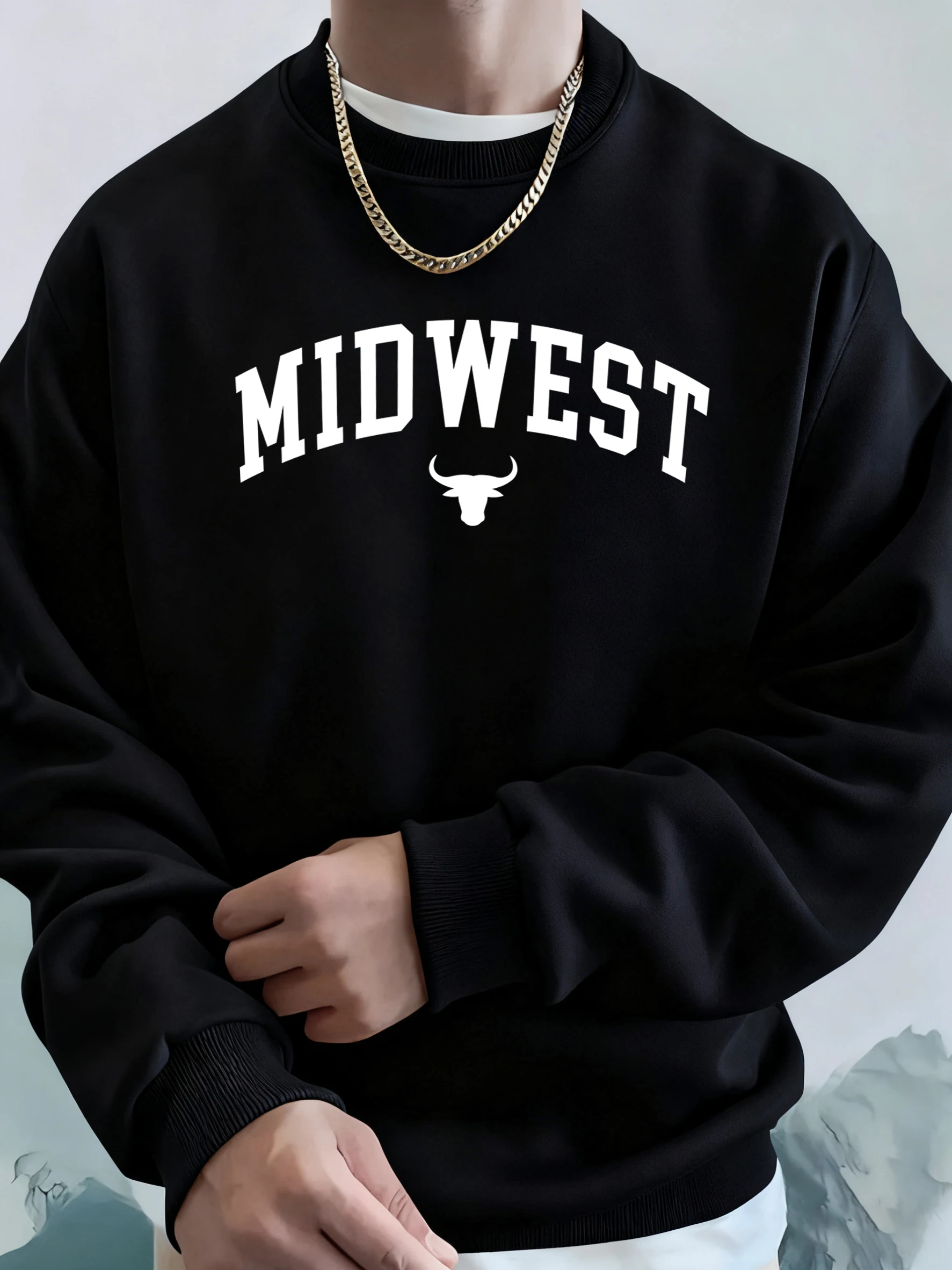 

Осенний топ с принтом головы быка середины и запаха, мужская уличная толстовка с длинными рукавами, спортивные флисовые пуловеры, базовая удобная толстовка