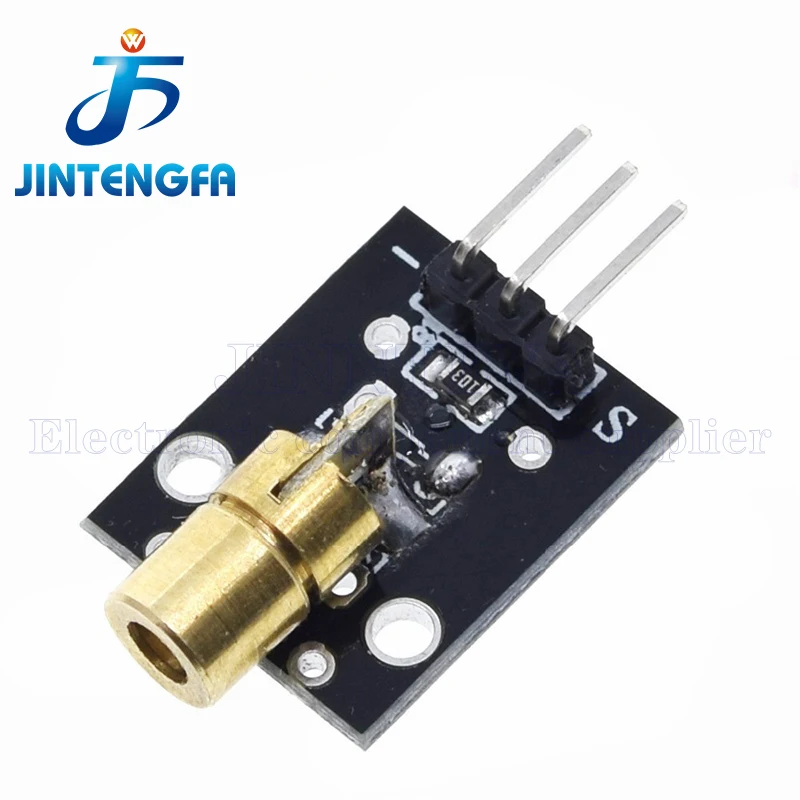 1PCS KY-008 650nm Laser sensor Module 6mm 5V 5mW Red Laser Dot Diode Copper Head for Arduino