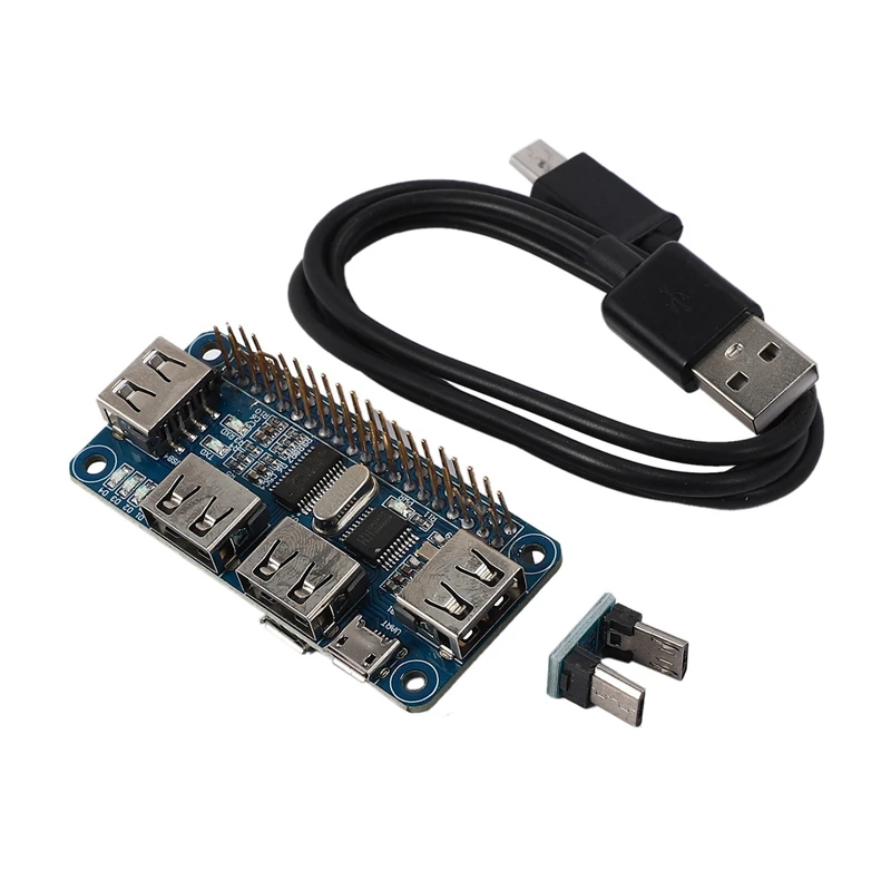 Retail 4 Ports USB HUB HAT For Raspberry Pi 3 / 2 / Zero W Extension Board USB To UART For Serial Debugging Compatible With USB2