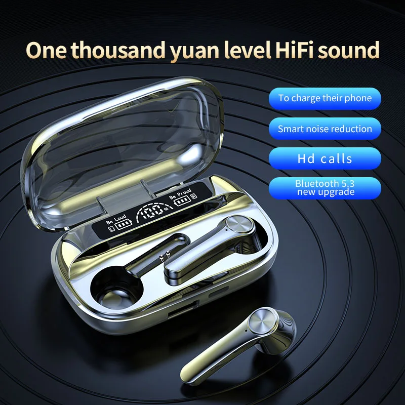 Wireless Earbuds Bluetooth Headset Charging Earphones Bone Conduction Headphone Sport With Mic Convenient Charging Bank