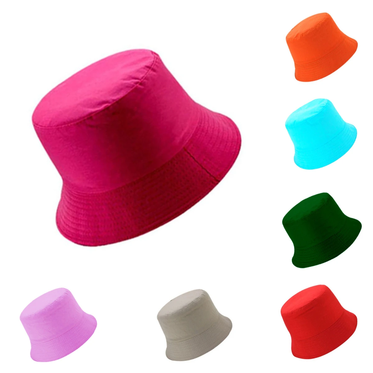 

Solid Colour Reversible Bucket Hat Hip Hop Bob Cap Soft Men Women Fisherman Hat Outdoor Panama Cap Beach Fishing Daily Sun Hat