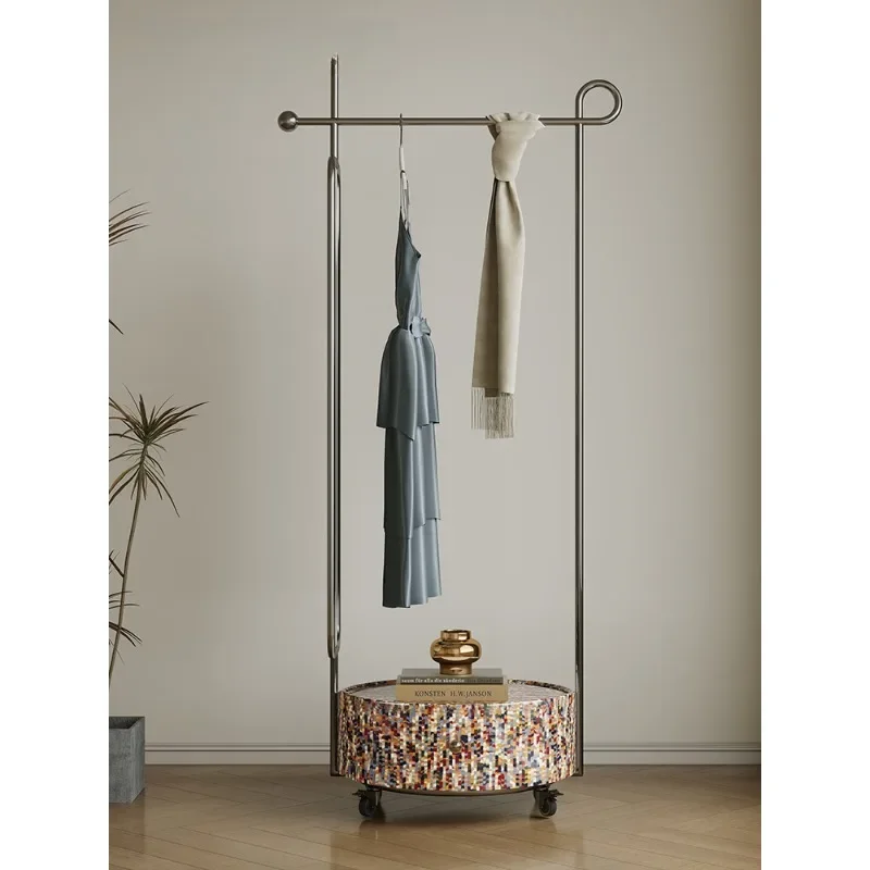 

Art removable coat rack, mosaic light luxury stainless steel high-end bedroom living room home rainbow hanger