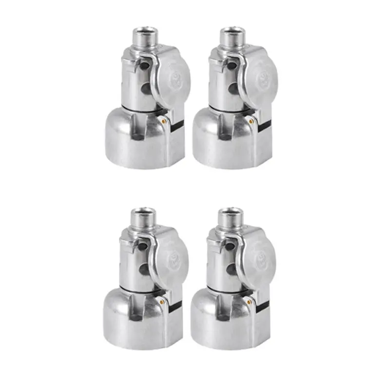 

Well 4 Pcs Trailer Accessories- 7 Pin Trailer Plug 12V Rv Sockets Towbar Towing 7Pin Metal Trailer Connectors