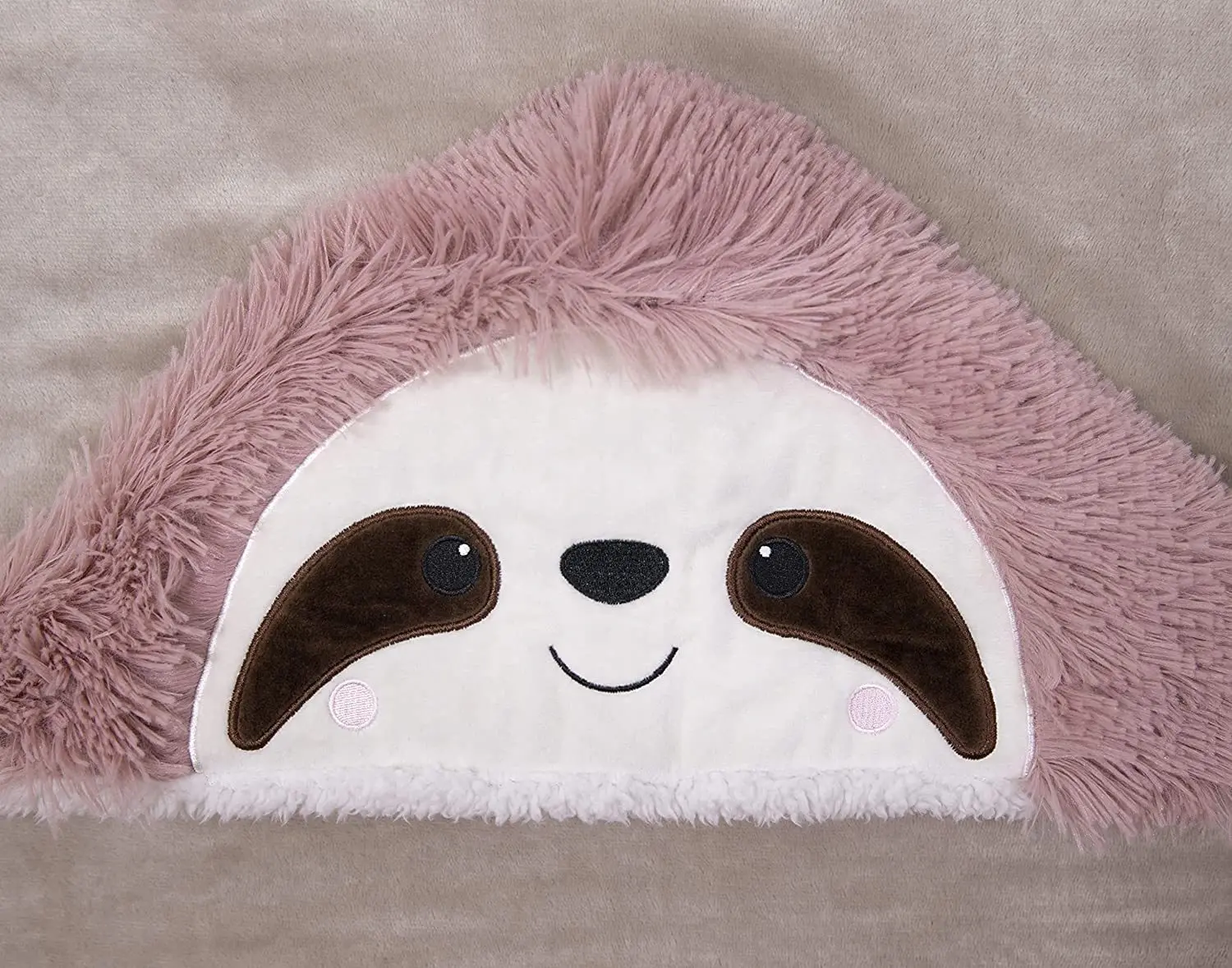 BeddingOutlet Cute Cartoon Sloth Sherpa Fleece Blanket Wear Hooded Blanket With Gloves Lamb Velvet Soft Comfortable Home Blanket