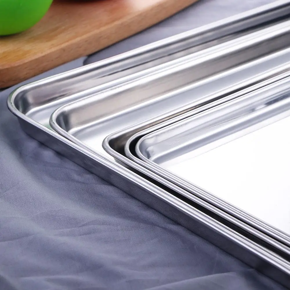 Kitchen Storage Fruit Plate Heavy Duty Anti-rust Sturdy Loaf Pan Cookie Sheets Cake Dish Baking Tray