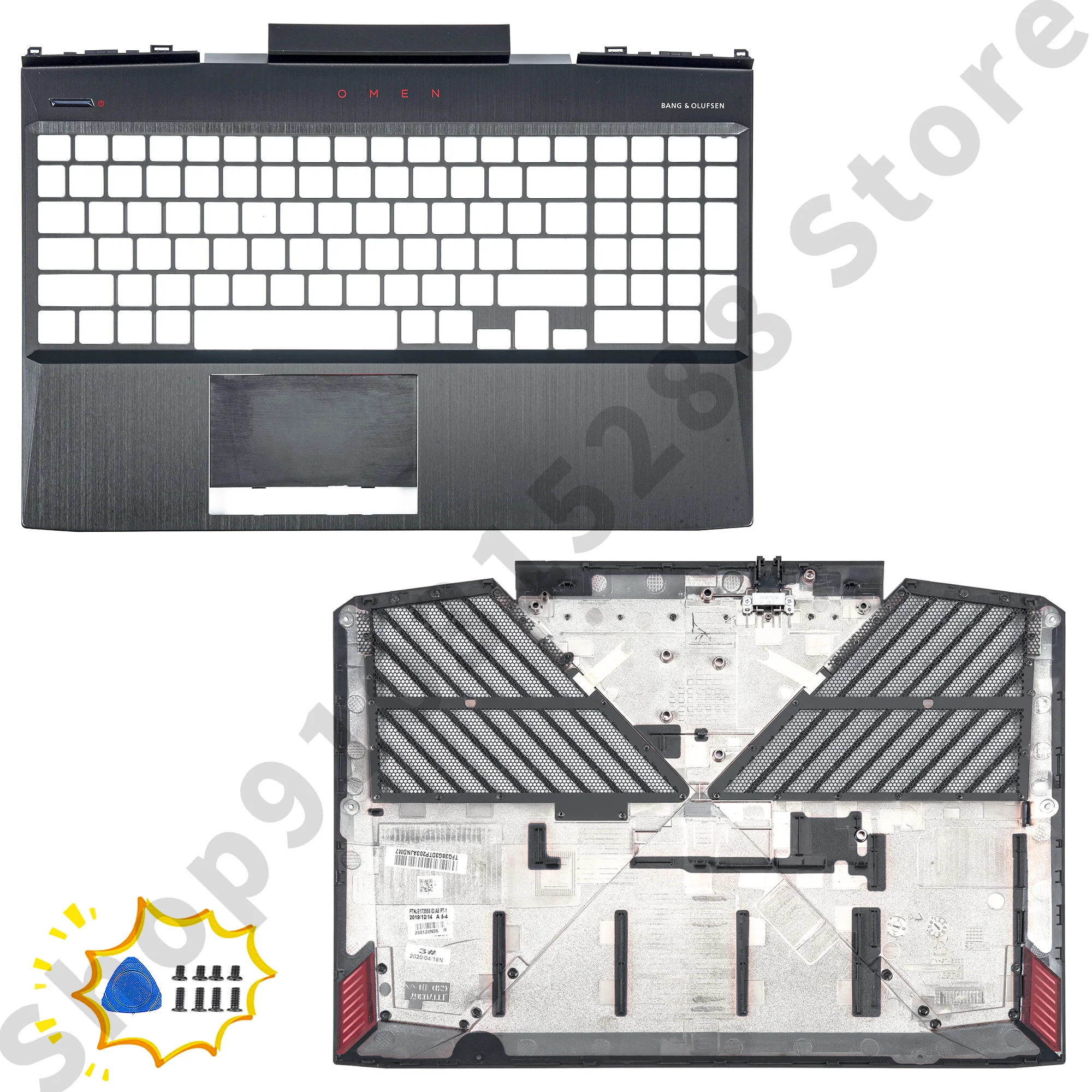 

Palmrest/Bottom case For Omen 15-DC 15-DC1060TX TPN-Q211 Black Plastic Parts Repair 15.6inch