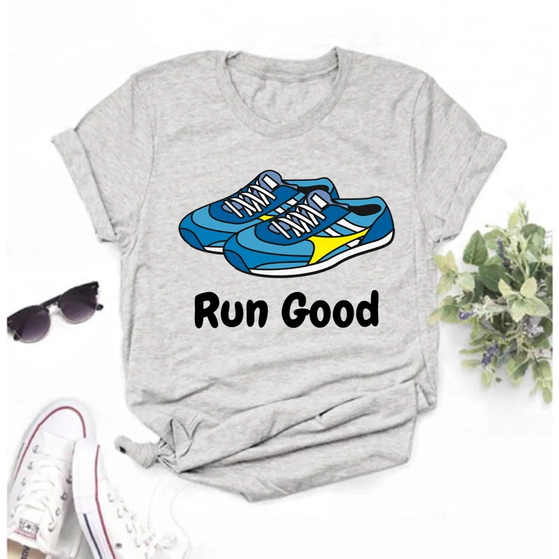 Ladies fashion printed T-shirt runs well with the classic T-shirt ladies blouse t-shirt