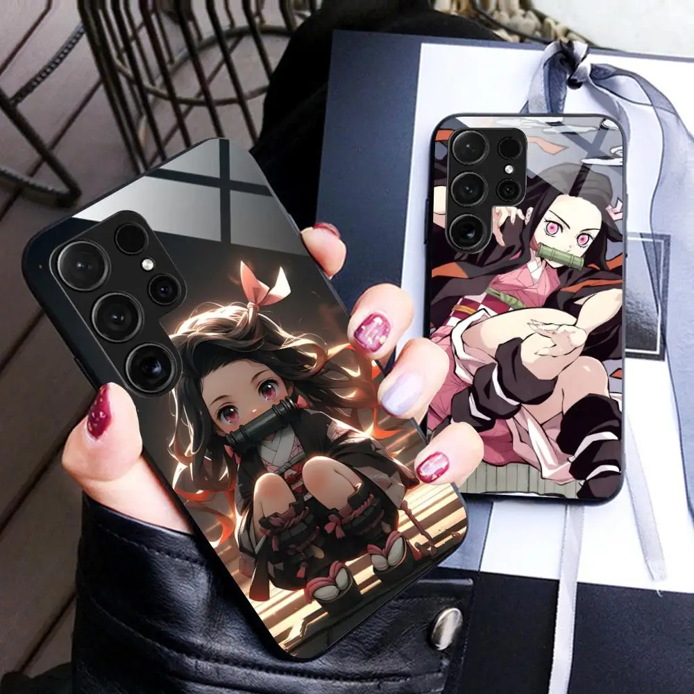 

Blade Anime Nezuko Phone Case for Samsung Galaxy S26 S25 S24 S23 S22 S21 S20 Note20 Plus FE Ultra Glass Protective Cover