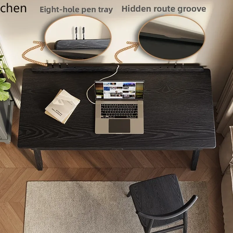 YFY  Vintage Style Desk and Chair Retro Writing Bedroom All Solid Home Light Luxury Makeup