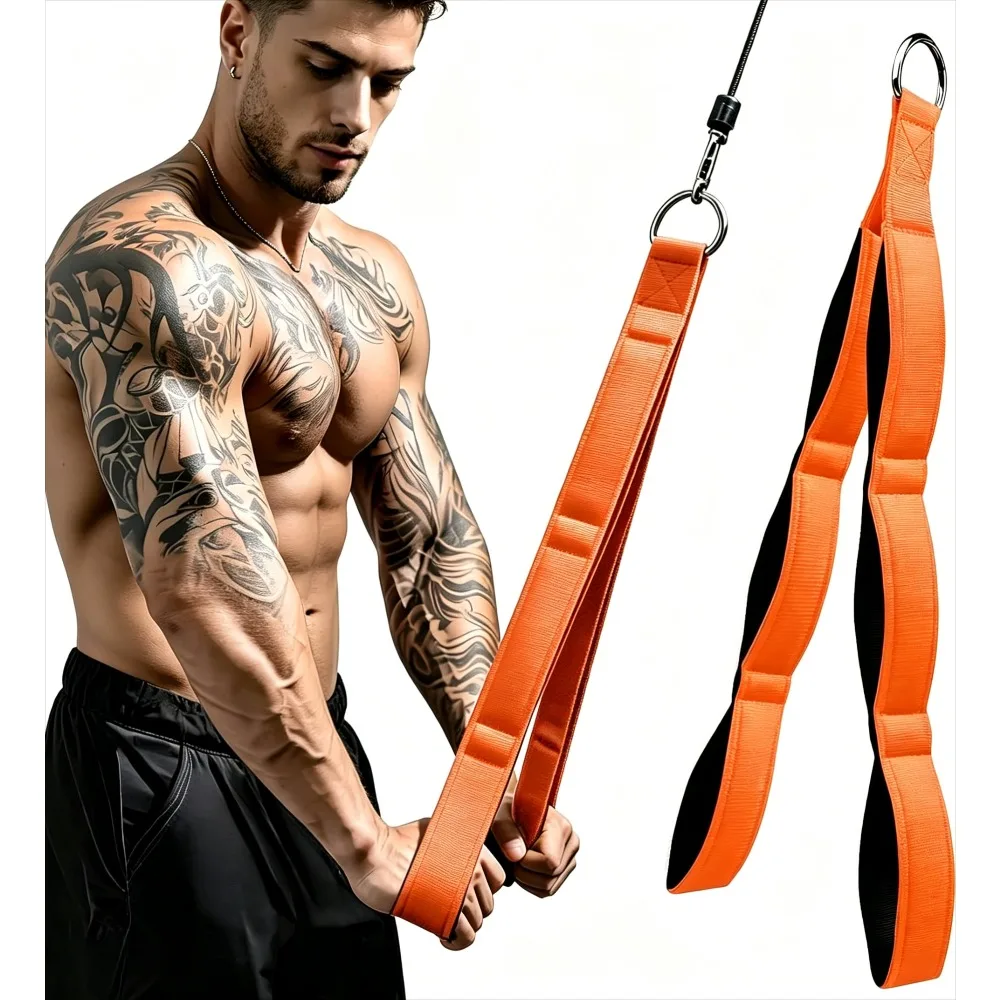 3 Grifflängen in 1 Trizeps-Seilzugvorrichtung mit ergonomischen Griffen, für Trizeps-Drückvorrichtungen, professionelles Fitness-Seil – Detail 7