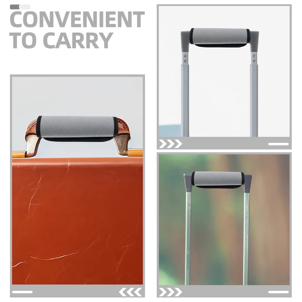 2 قطعة أغطية مقبض الأمتعة حامي النيوبرين قابل للتعديل خفيفة الوزن مقبض حقيبة يلتف إكسسوارات السفر لسهولة