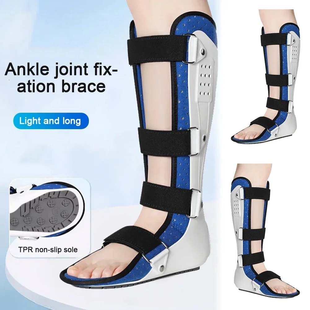 Left & Right Ankle Brace Foot Drop Corrector Ankle Joint Varus Valgus Calf Fracture Fixer Breathable Adjustable Leg Feet Support