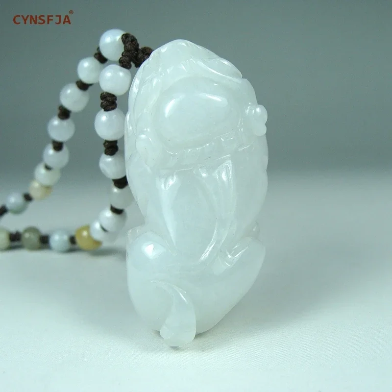 

Кулон Pixiu из натурального нефрита, жадеит класса А, талисман богатства, ручная работа, счастливое китайское мифическое существо, ювелирные изделия, высокое качество