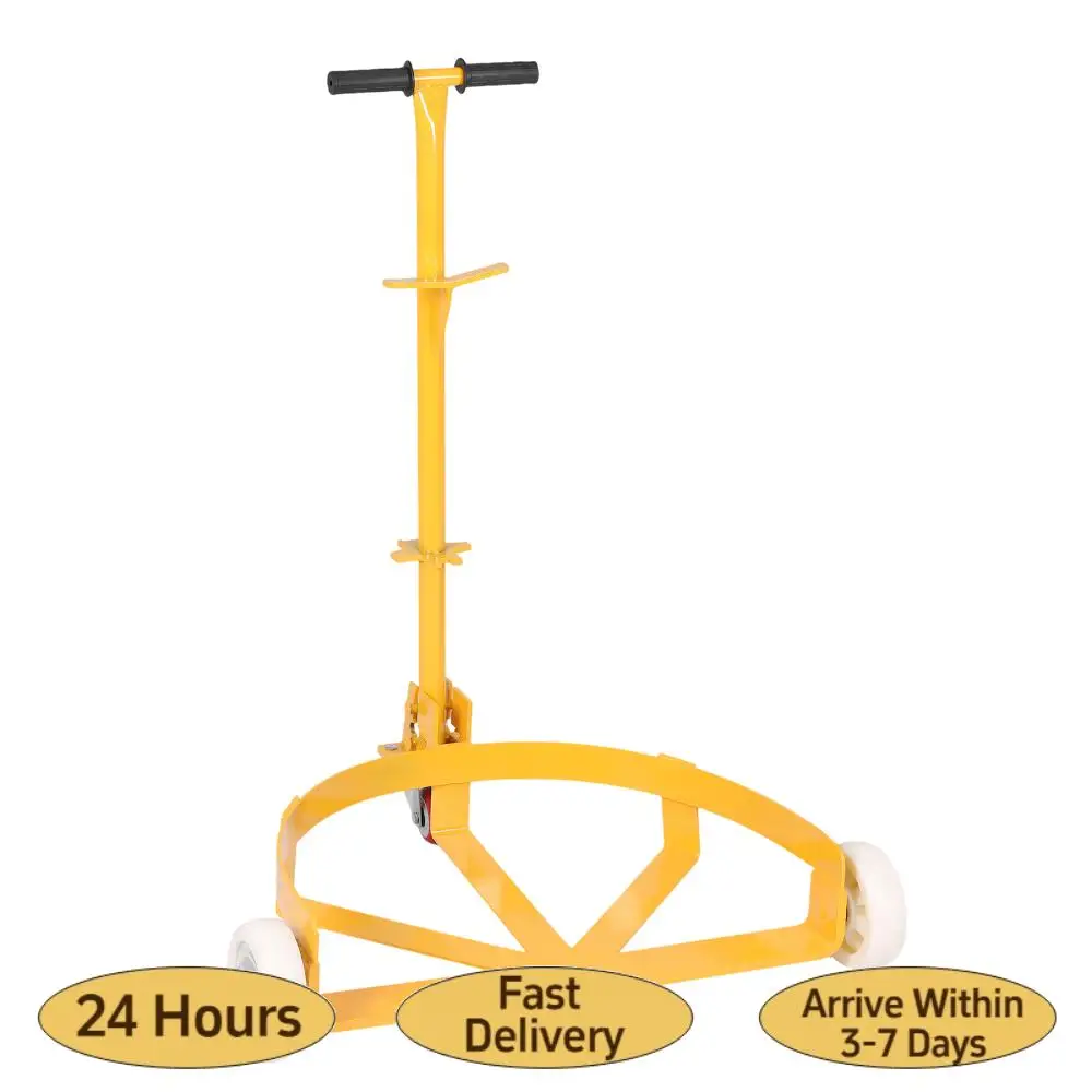 55 Gallon Drum Dolly 1200LBS Capacity Barrel Dolly Cart with Wrench & Height Adjustable Handle for Garages Workshops and Outdoor
