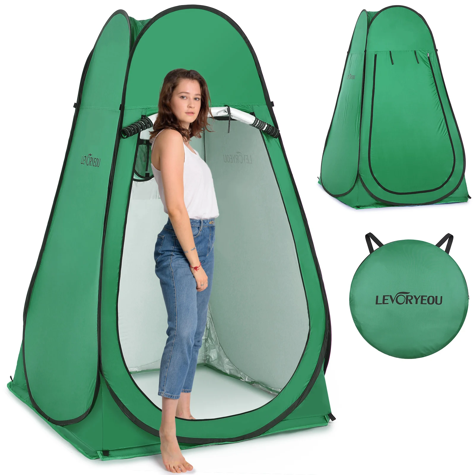 

Pop Up Privacy Shelter Tent Portable Outdoor Camping Beach Instant Shower Toilet Changing Tent Sun Rain Shelter with Window