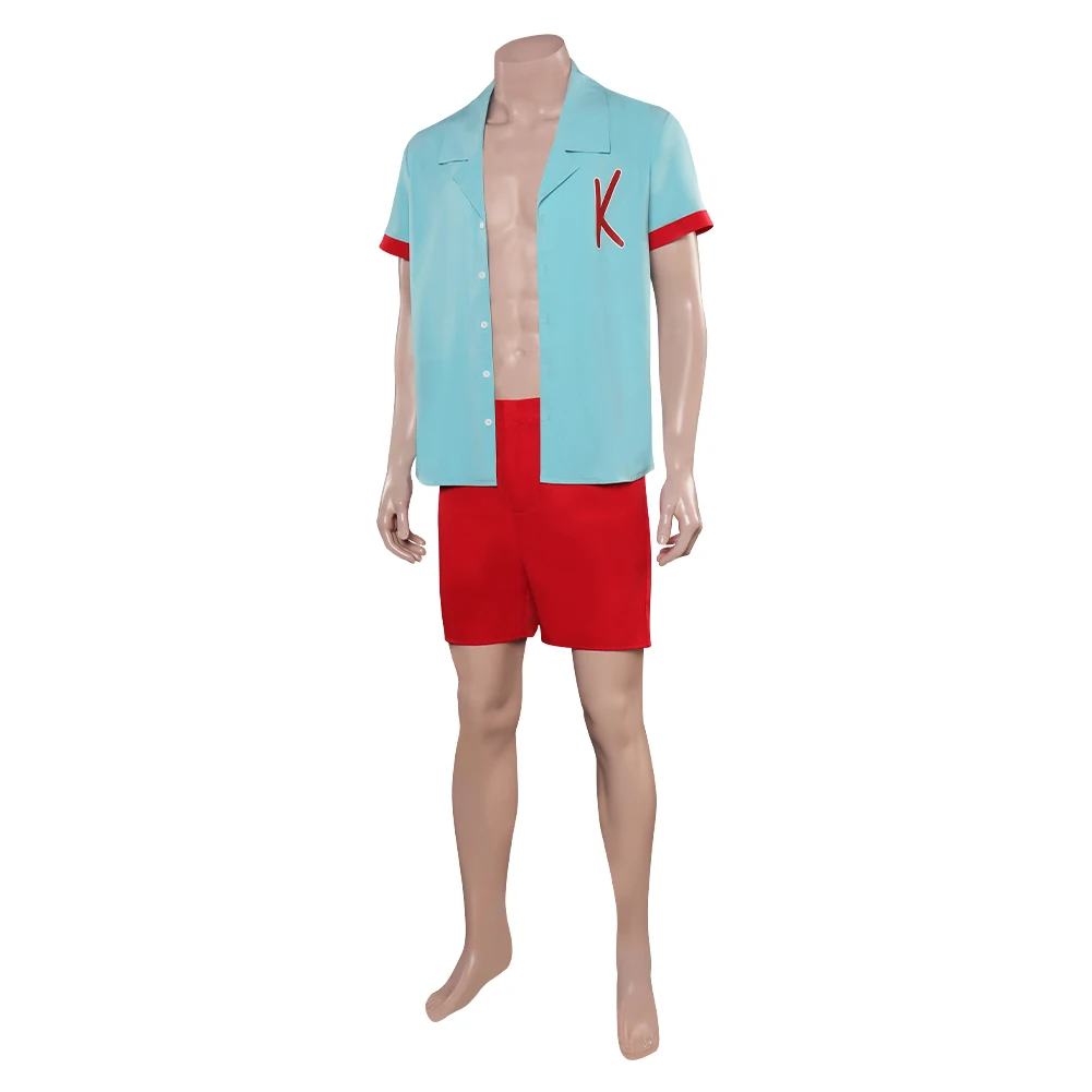 Ken Cosplay Kostuum Shirt Shorts Broek Voor Volwassen Mannen Jongens Zomer Strandkleding Outfits Halloween Carnaval Feest Vermomming Pak