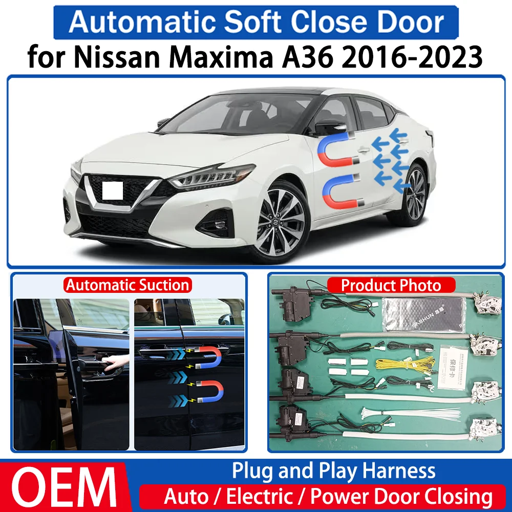 

ZJCGO for Nissan Maxima A36 2016-2023 Car Automatic Soft Close Door Electric Suction Kit Auto Power Closing System Plug＆play