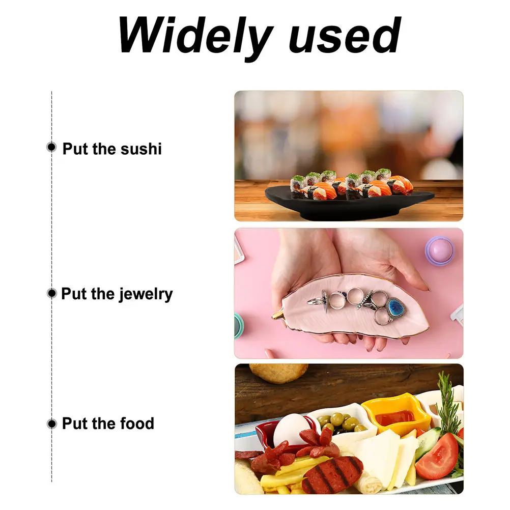 

2Pcs Black Melamine Sushi Tray Stylish Simple Storage Plate for Serving Sushi Snacks Household Tableware Party Wedding