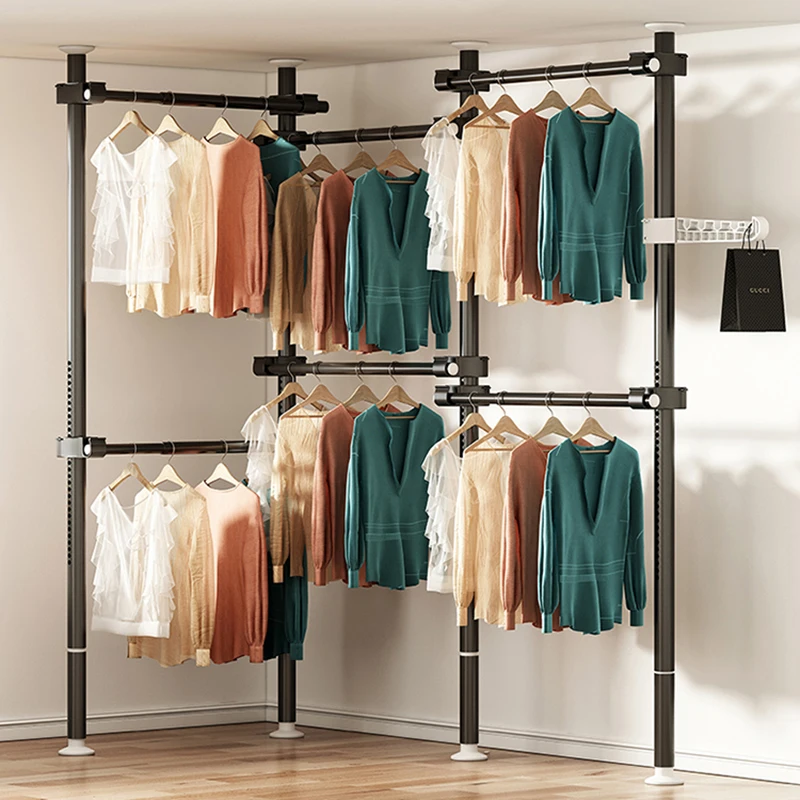 

Boutique Clothing Rack Clothes Hangers Storage Standing Metal Coat Rack Stand Shoe Hallway Furniture Perchero Pared Storag