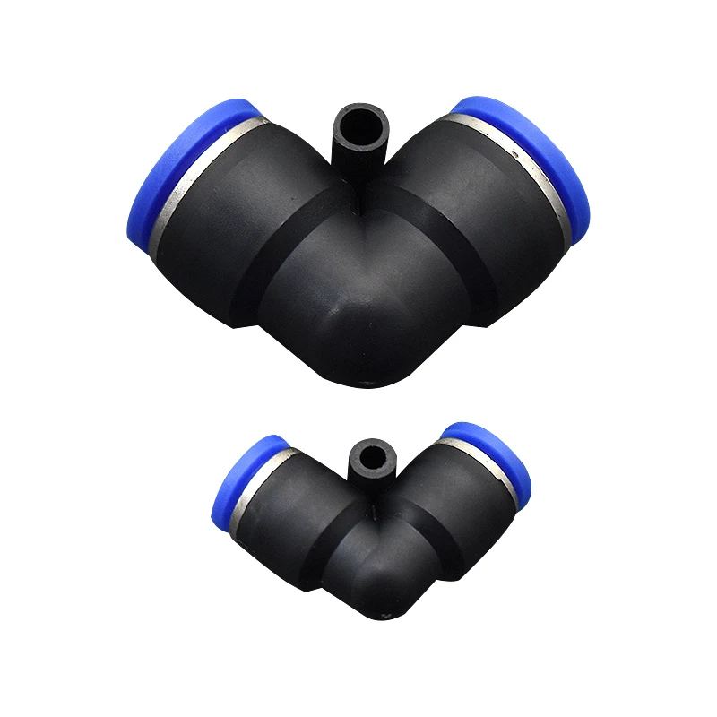 PV Degree Elbow Pneumatic Quick Fitting Plastic 4mm 6mm 8mm 10mm Air Parts Pipe Push In Water Quick Connector Slip Lock 2 Way