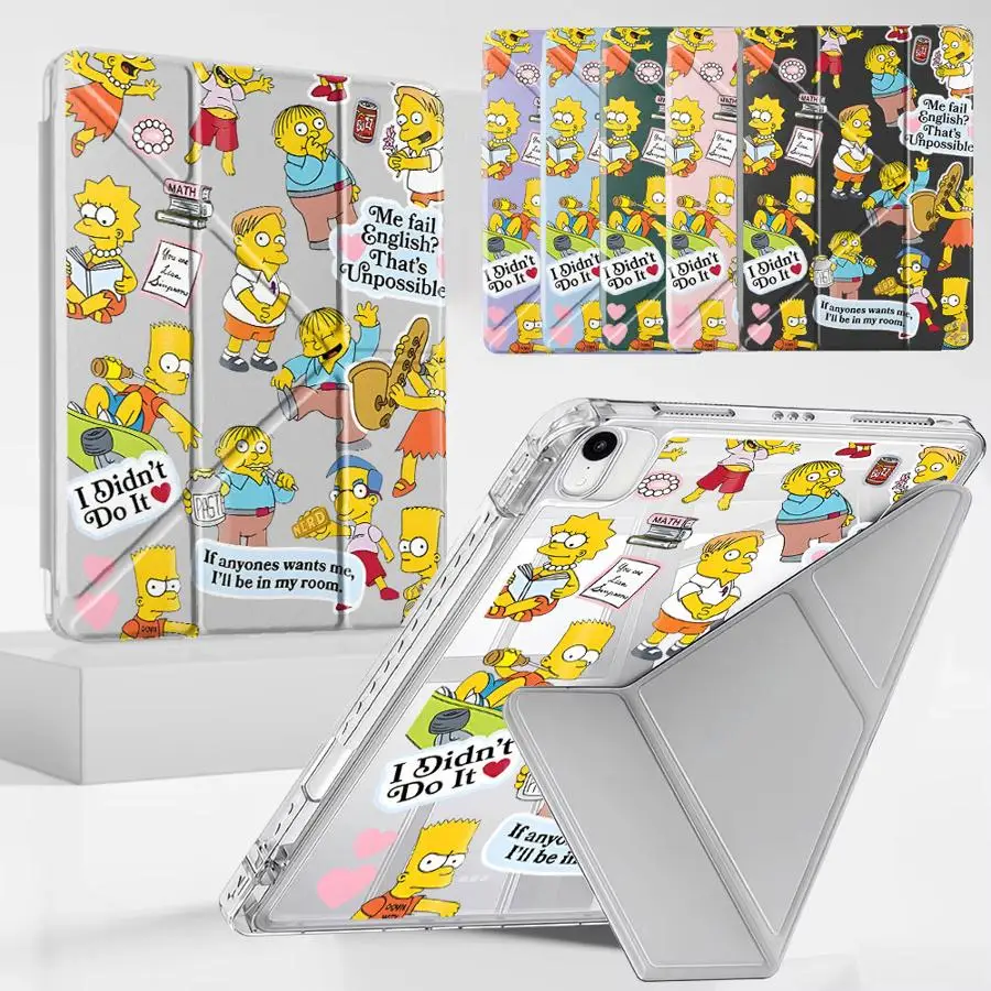 

Чехол для планшета The Simpsons Homer для iPad Pro 11-го, 10-го, 9-го, 8-го, 7-го поколений, 12.9 дюймов, Air 4, 5, M3, M2, 1, 2, M4, 11 дюймов, Mini 6, 7, Pro 2025, Y-Fold